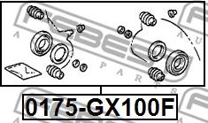 Febest 0175-GX100F - Reparationssats, bromsok xdelar.se