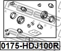 Febest 0175-HDJ100R - Reparationssats, bromsok xdelar.se