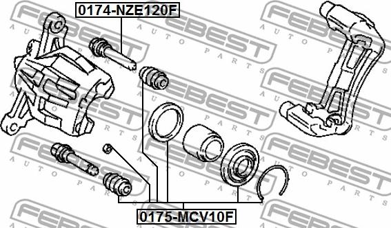 Febest 0175-MCV10F - Reparationssats, bromsok xdelar.se