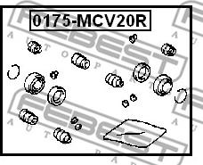 Febest 0175-MCV20R - Reparationssats, bromsok xdelar.se