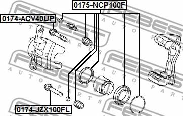 Febest 0175-NCP100F - Reparationssats, bromsok xdelar.se