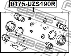 Febest 0175-UZS190R - Reparationssats, bromsok xdelar.se