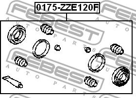 Febest 0175-ZZE120F - Reparationssats, bromsok xdelar.se