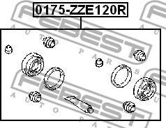 Febest 0175-ZZE120R - Reparationssats, bromsok xdelar.se