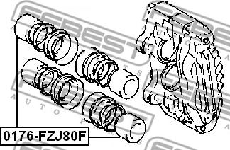 Febest 0176-FZJ80F - Kolv, bromsok xdelar.se