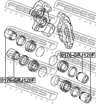 Febest 0176-GRJ120F - Kolv, bromsok xdelar.se