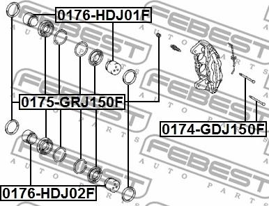 Febest 0176-HDJ01F - Kolv, bromsok xdelar.se