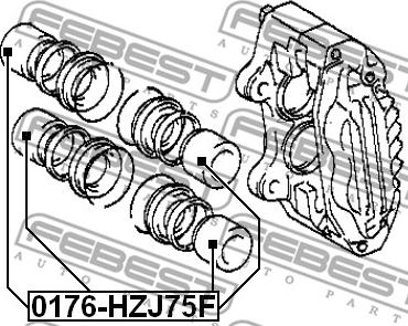 Febest 0176-HZJ75F - Kolv, bromsok xdelar.se