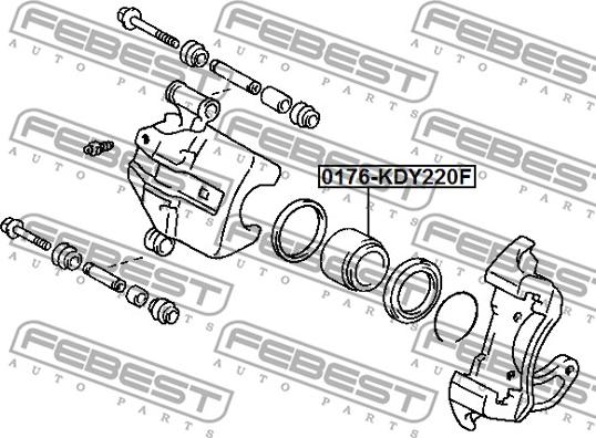 Febest 0176-KDY220F - Kolv, bromsok xdelar.se