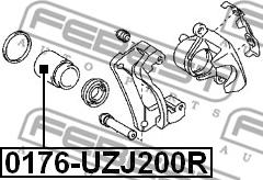 Febest 0176-UZJ200R - Kolv, bromsok xdelar.se