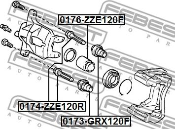 Febest 0176-ZZE120F - Kolv, bromsok xdelar.se