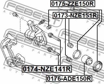 Febest 0176-ADE150R - Kolv, bromsok xdelar.se