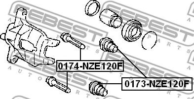 Febest 0173-NZE120F - Bälgar, bromsoksstyrning xdelar.se