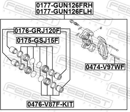 Febest 0177-GUN126FRH - Bromsok xdelar.se