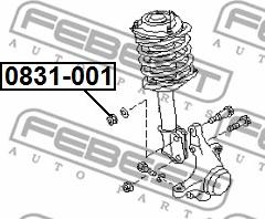 Febest 0831-001 - Caster-inställningsbrickor, axelstomme xdelar.se