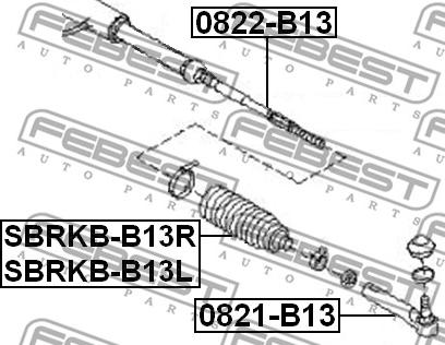 Febest 0821-B13 - Parallellstagsled xdelar.se