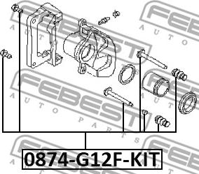 Febest 0874-G12F-KIT - Styrtapp, bromsok xdelar.se