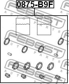 Febest 0875-B9F - Reparationssats, bromsok xdelar.se