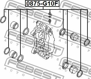 Febest 0875-G10F - Reparationssats, bromsok xdelar.se