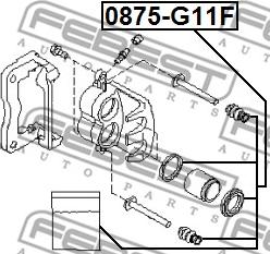 Febest 0875-G11F - Reparationssats, bromsok xdelar.se