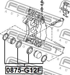 Febest 0875-G12F - Reparationssats, bromsok xdelar.se