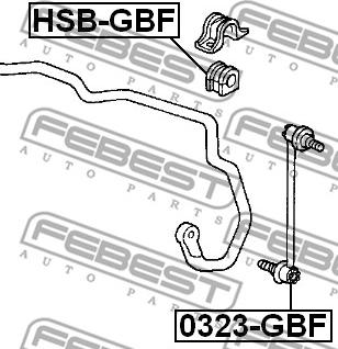 Febest 0323-GBF - Länk, krängningshämmare xdelar.se