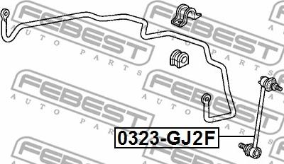 Febest 0323-GJ2F - Länk, krängningshämmare xdelar.se