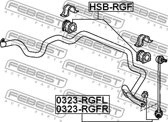 Febest 0323-RGFL - Länk, krängningshämmare xdelar.se