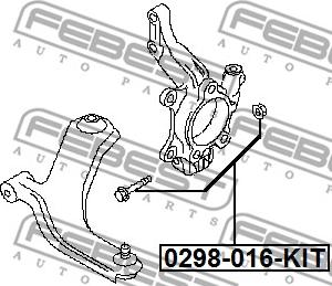 Febest 0298-016-KIT - Inställningsskruv, camber xdelar.se