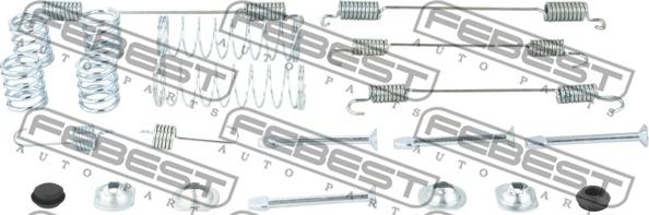 Febest 0204-D10R-KIT - Tillbehörssats, bromsbackar, parkeringsbroms xdelar.se