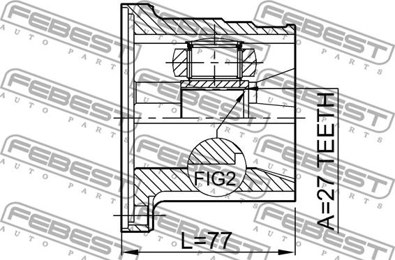 Febest 0211-FX35LH - Ledsats, drivaxel xdelar.se