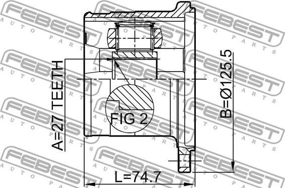 Febest 0211-WD21 - Ledsats, drivaxel xdelar.se