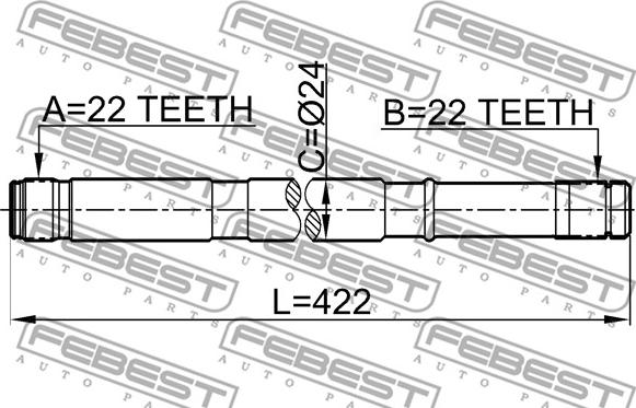 Febest 0212-N16LH - Drivaxel xdelar.se