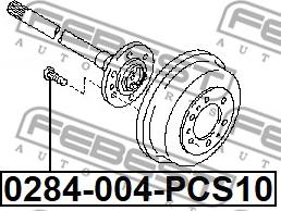 Febest 0284-004-PCS10 - Hjulbult xdelar.se