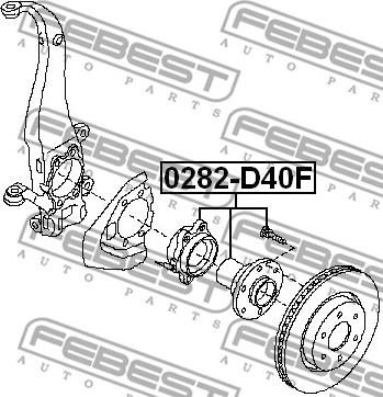 Febest 0282-D40F - Hjulnav xdelar.se