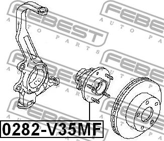 Febest 0282-V35MF - Hjulnav xdelar.se