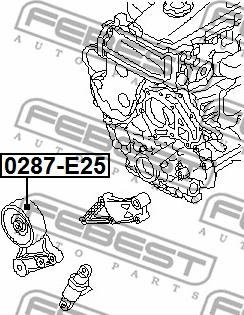 Febest 0287-E25 - Styrrulle, flerspårsrem xdelar.se