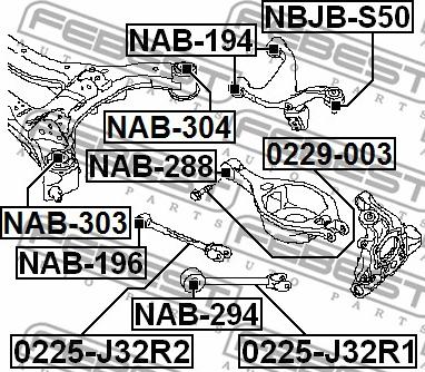 Febest 0229-003 - Inställningsskruv, camber xdelar.se