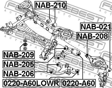 Febest 0220-A60 - Stöd- / Styrstag xdelar.se