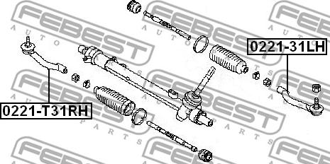 Febest 0221-T31RH - Parallellstagsled xdelar.se