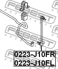 Febest 0223-J10FL - Länk, krängningshämmare xdelar.se