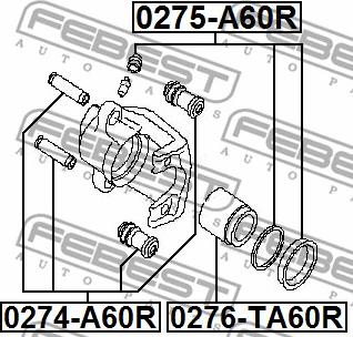 Febest 0276-TA60R - Kolv, bromsok xdelar.se