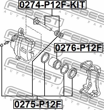 Febest 0276-P12F - Kolv, bromsok xdelar.se