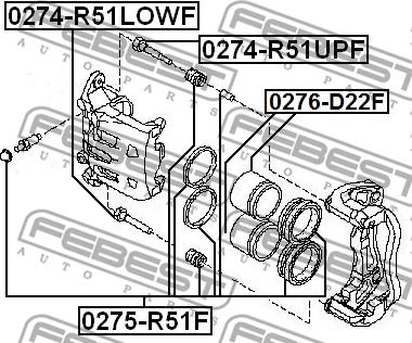 Febest 0275-R51F - Reparationssats, bromsok xdelar.se