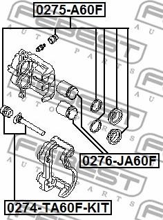 Febest 0275-A60F - Reparationssats, bromsok xdelar.se