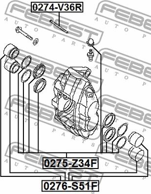 Febest 0274-V36R - Styrtapp, bromsok xdelar.se