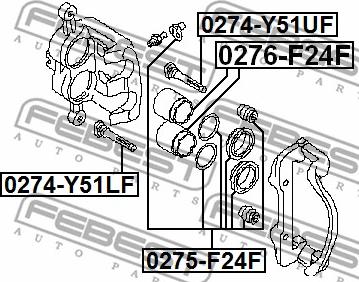 Febest 0275-F24F - Reparationssats, bromsok xdelar.se