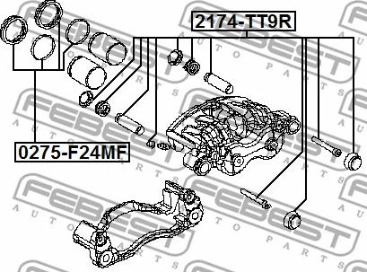 Febest 0275-F24MF - Reparationssats, bromsok xdelar.se