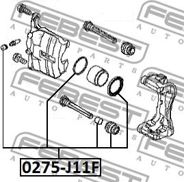 Febest 0275-J11F - Reparationssats, bromsok xdelar.se