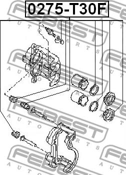 Febest 0275-T30F - Reparationssats, bromsok xdelar.se